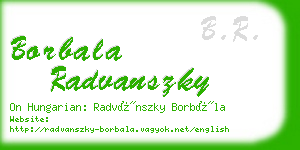 borbala radvanszky business card